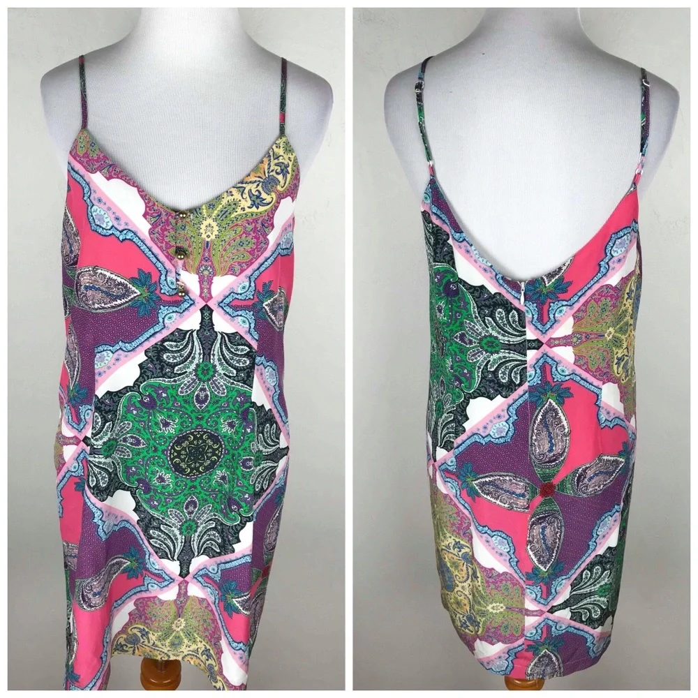 Yumi Kim Silk Paisley Slip Dress